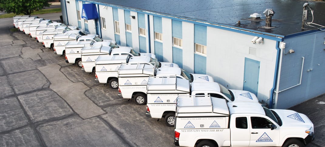 Nelson-trucks new Nelson alarm service trucks